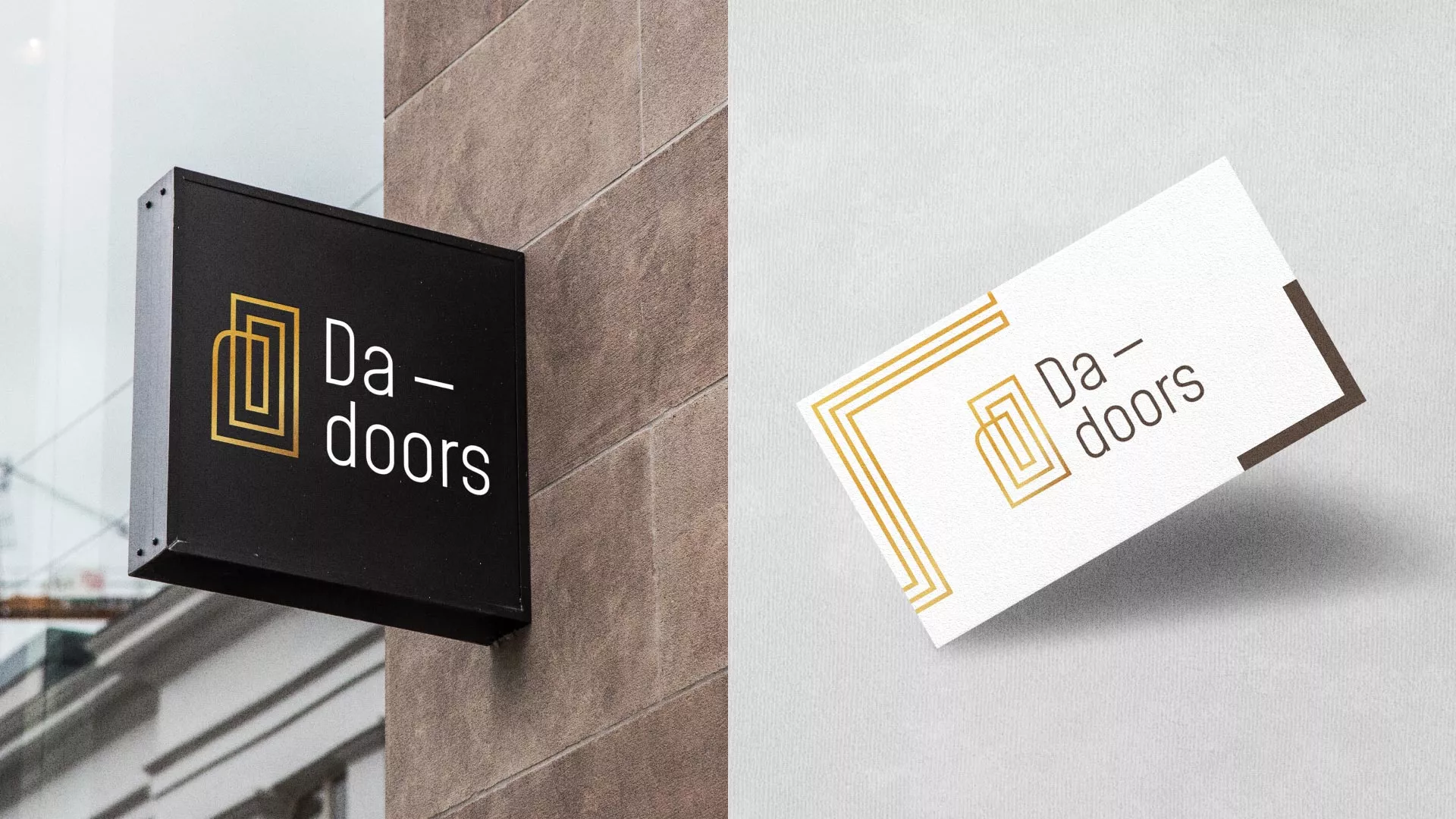 Разработка логотипа для компании «DA-DOORS» в Сертолово